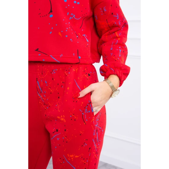 Moteriškas raudonas komplektas Splash 21006
