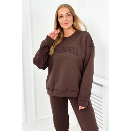 Moteriškas tamsiai rudas komplektas Copenhagen 25956