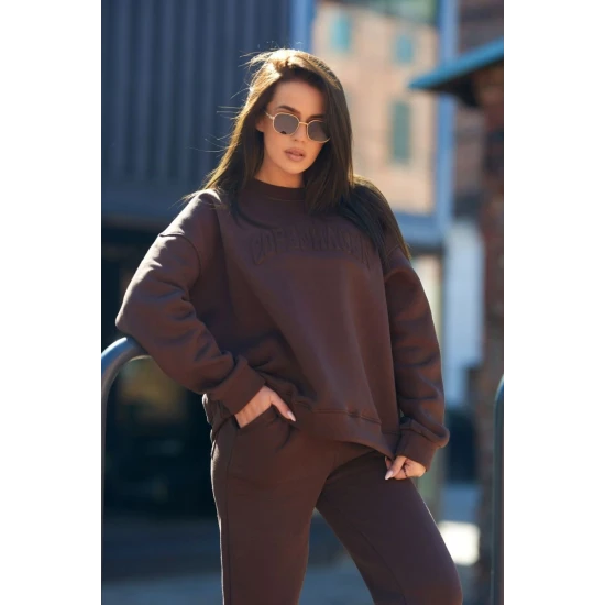 Moteriškas tamsiai rudas komplektas Copenhagen 25956