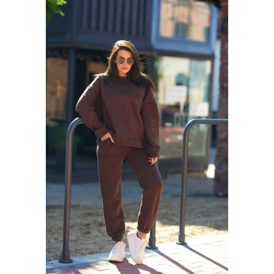 Moteriškas tamsiai rudas komplektas Copenhagen 25956