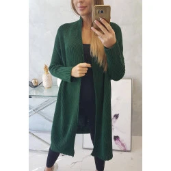 Moteriškas tamsiai žalias kardiganas Nave