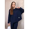 Moteriškas tamsiai mėlynas komplektas Soren