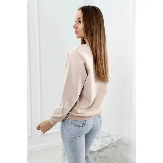 Moteriškas smėlinis džemperis Vintage 27434
