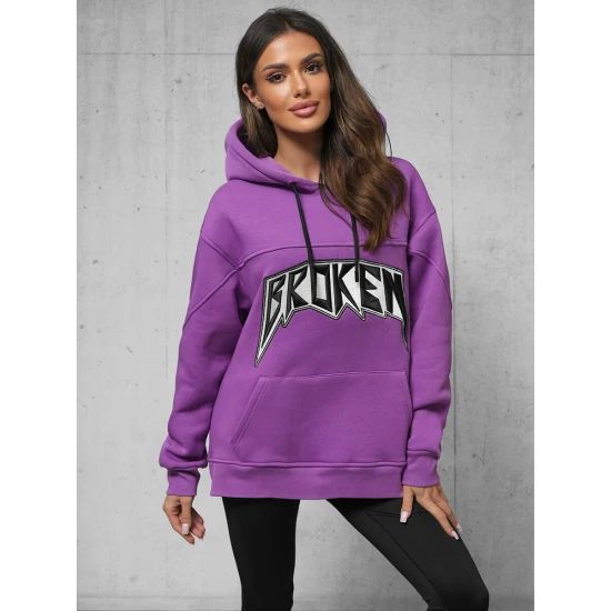 Moteriškas violetinis džemperis Broken O/SWE23019Z