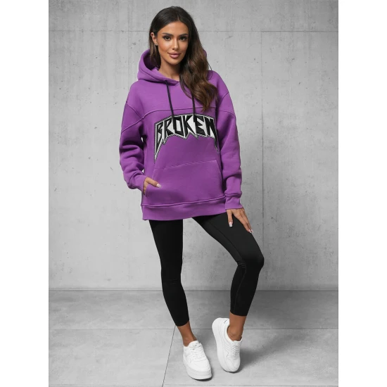Moteriškas violetinis džemperis Broken O/SWE23019Z
