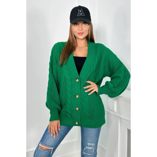 Moteriškas žalias megztinis Sari 26383