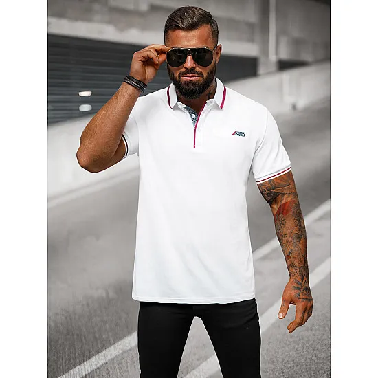 Vyriški balti polo marškinėliai Team O/DA758