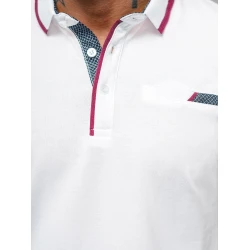 Vyriški balti polo marškinėliai Team