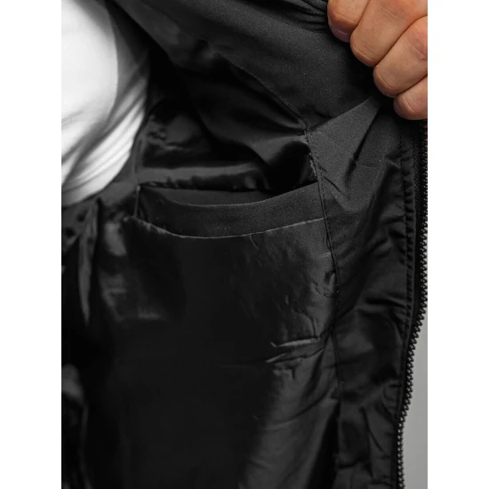 Vyriška juoda pavasarinė striukė Marko Vyriškos Striukės ir Paltai