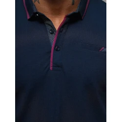 Vyriški tamsiai mėlyni polo marškinėliai Team