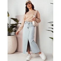 Ilgas džinsinis melsvas sijonas Virton