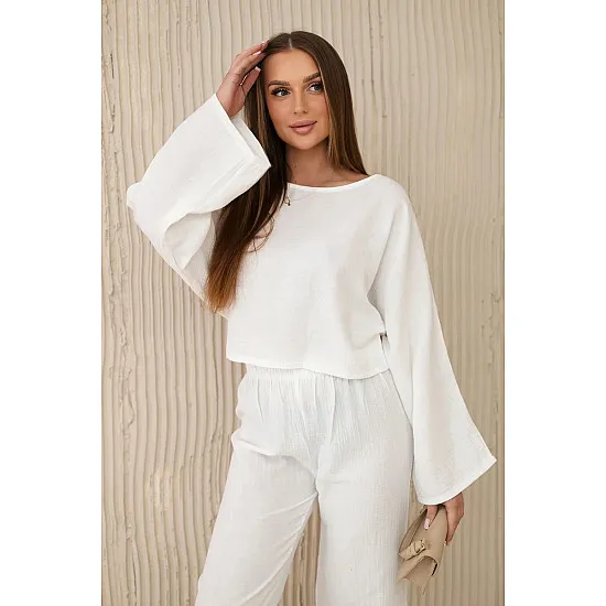 Women's white set Sunny 28455