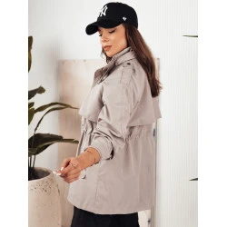 Moteriška smėlio spalvos plona striukė Tilan