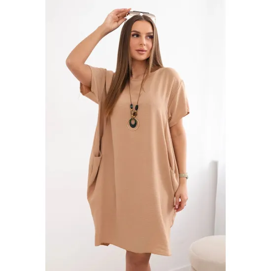 Naisten ruskea mekko Sanita 28769