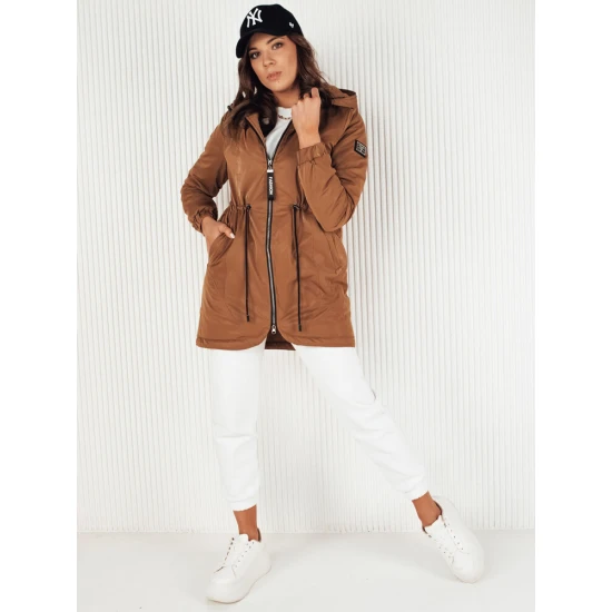 Moteriškas rudas parka švarkas Henis TY4105