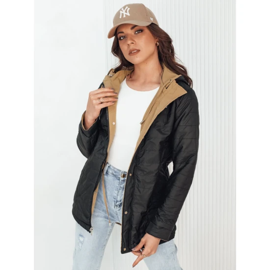 Moteriška dvipusė ruda-juoda striukė Elvina TY4344