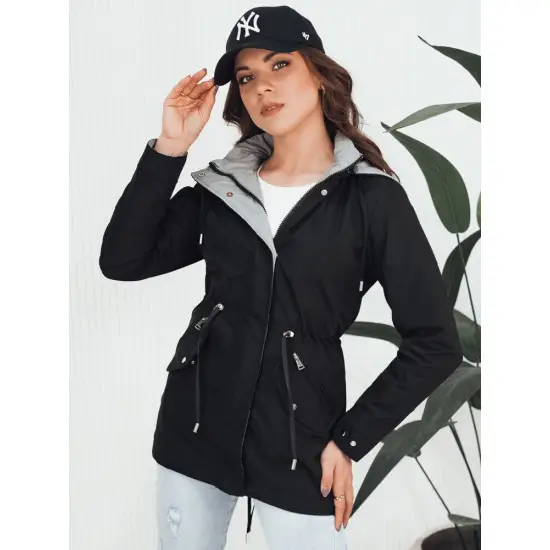 Moteriška dvipusė juoda-pilka striukė Elvina TY4346