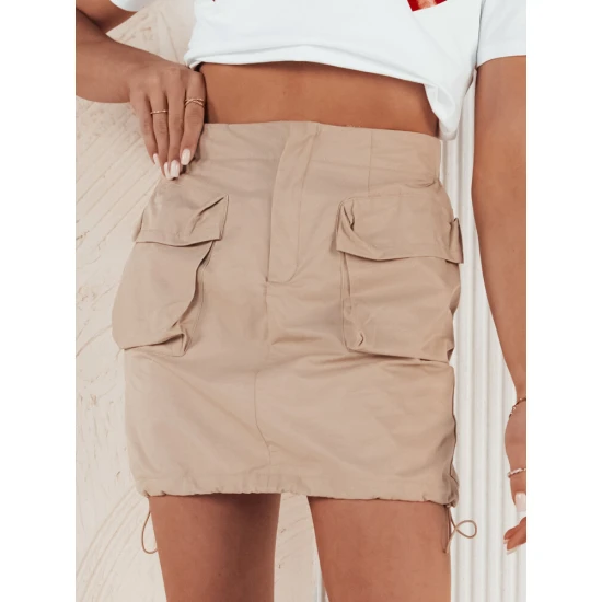 Trumpas moteriškas rusvas sijonas Quilla CY0439