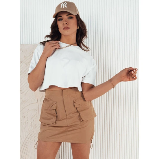 Trumpas moteriškas rudas sijonas Quilla CY0437