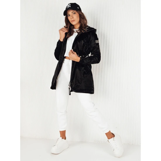 Moteriškas juodas parka švarkas Henis TY4106