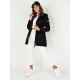 Moteriškas juodas parka švarkas Henis TY4106