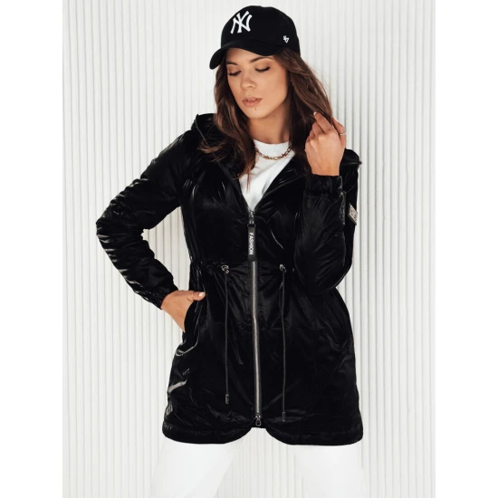 Moteriškas juodas parka švarkas Henis TY4106