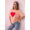 Women's peach Madame T-shirt 28448