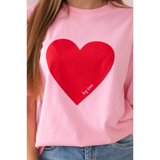 Moteriški rožiniai marškinėliai Madame 28446