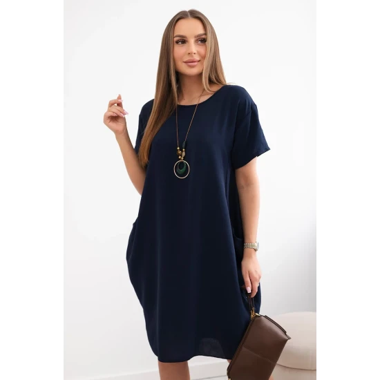 Moteriška tamsiai mėlyna suknelė Sanita 28759
