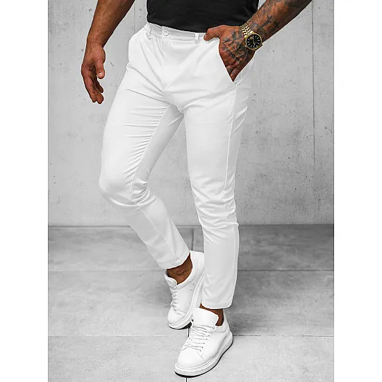 Men's white trousers Barber O/1411SP
