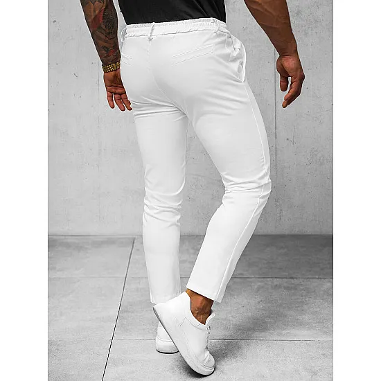 Men's white trousers Barber O/1411SP