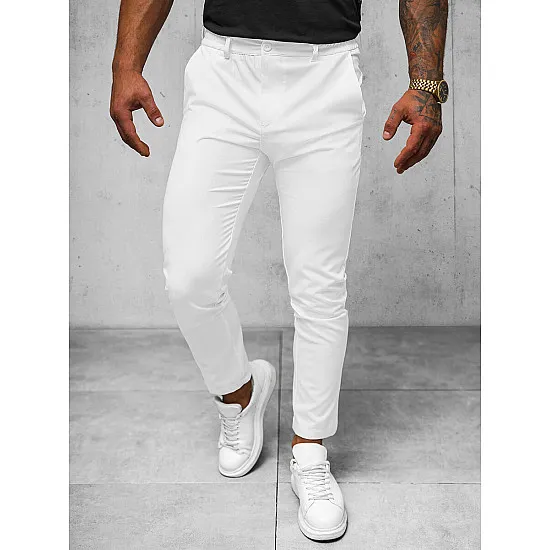 Men's white trousers Barber O/1411SP