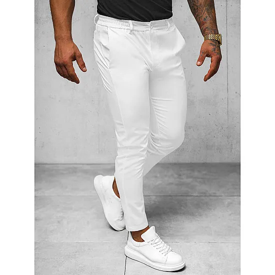 Men's white trousers Barber O/1411SP