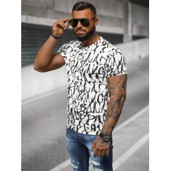 Vyriški balti marškinėliai su spauda Gork