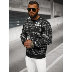 Vyriškas juodas džemperis su spauda Gamer