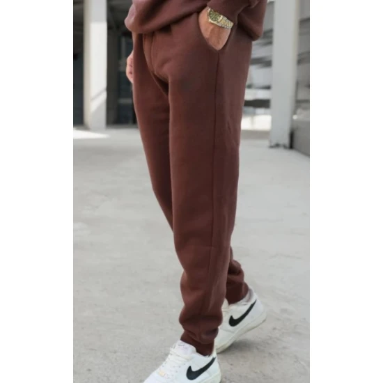 Vyriškos rudos laisvalaikio kelnės Denir PK3045