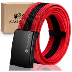 Vyriškas medžiaginis dvispalvis diržas su sagtimi Sponto