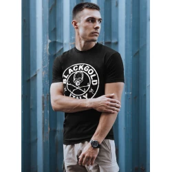 Juodi vyriški marškinėliai su spauda Blackgold