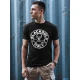 Juodi vyriški marškinėliai su spauda Blackgold RX5584