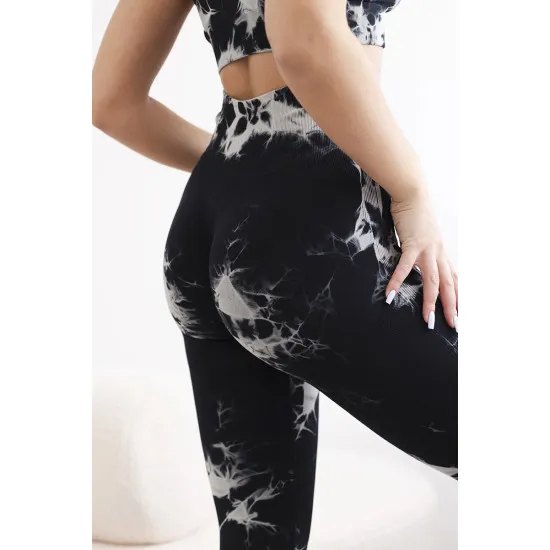 Czarny zestaw fitness dla kobiet 29316