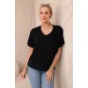 Women's black t-shirt Korin 28871