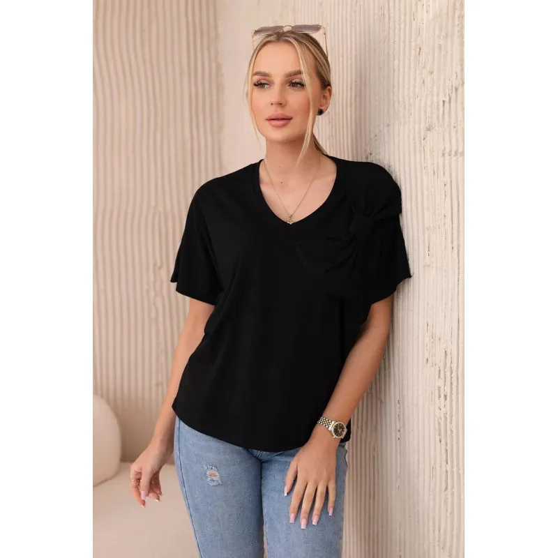 Women's black t-shirt Korin 28871