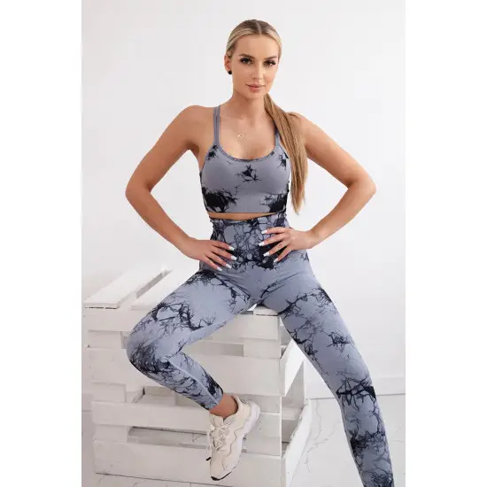 Moteriškas pilkas/juodas komplektas Push Up 29304