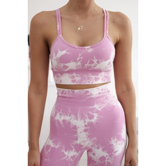 Moteriškas rožinis/baltas komplektas Push Up 29305