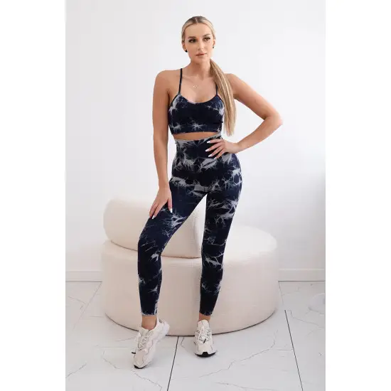 Moteriškas tamsiai mėlynas komplektas Fitness 29317