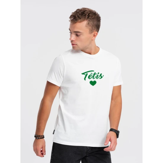 Vyriški balti marškinėliai Tėtis (žalia) PK1468