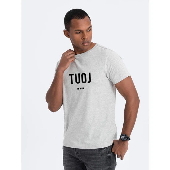 Vyriški balti marškinėliai TUOJ (juodas) JS/712005