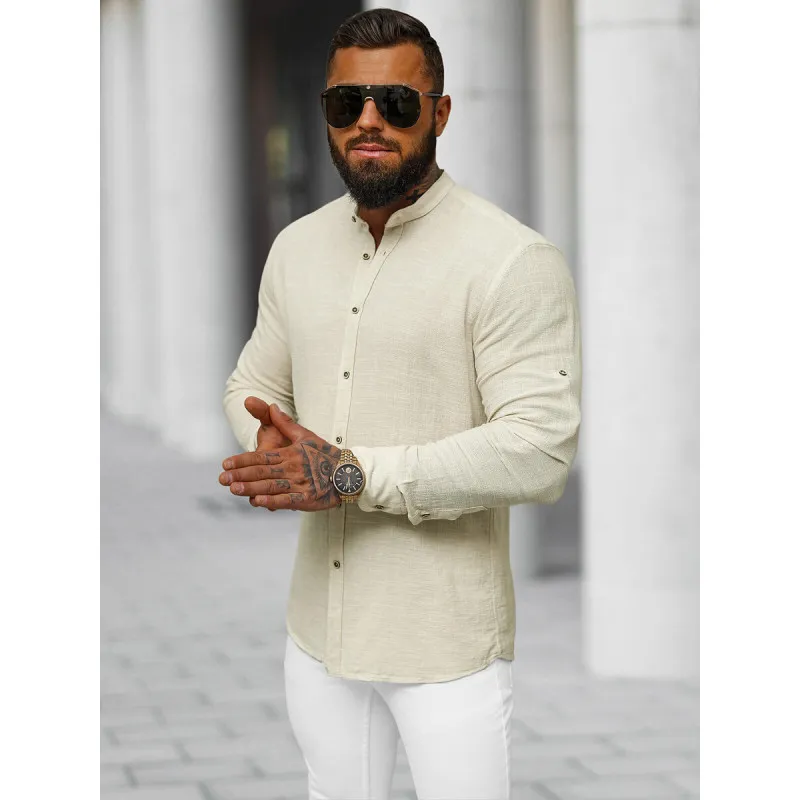 Men's beige shirt Litor O/V117