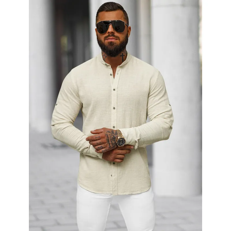 Men's beige shirt Litor O/V117