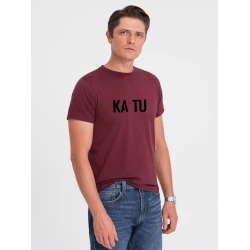 Vyriški bordo marškinėliai KĄ TU